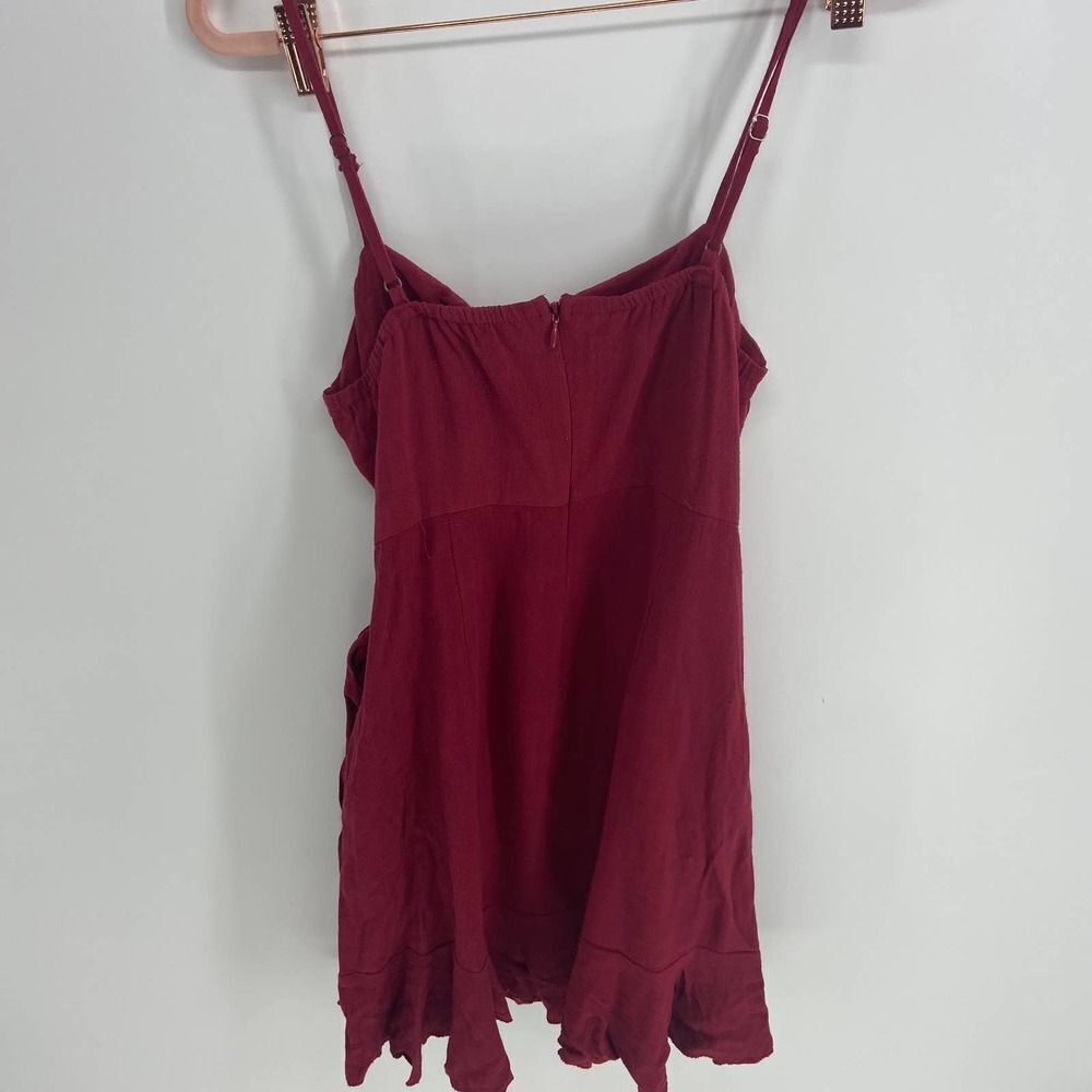 Princess Polly Caedere Red Maroon Spaghetti Strap Mini Dress Womens 8 NWT